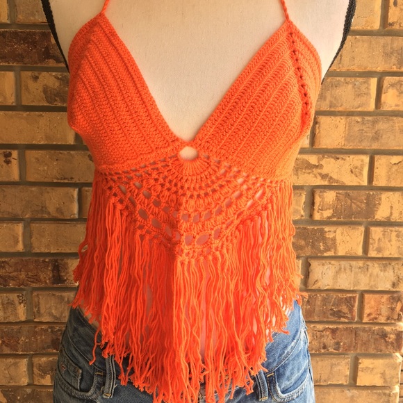 Crochet Hand Knitten Top - Picture 2 of 4